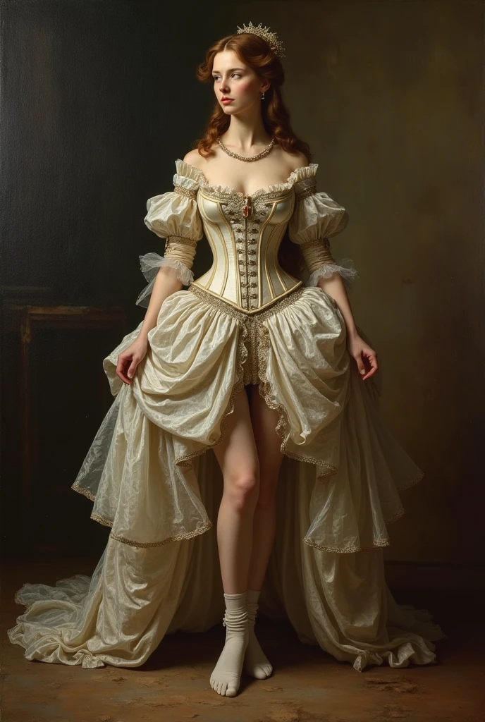 A 17TH CENTURY FEMALE ARTWORK TAKES OFF AND SHOWS OFF THE CORSET ...