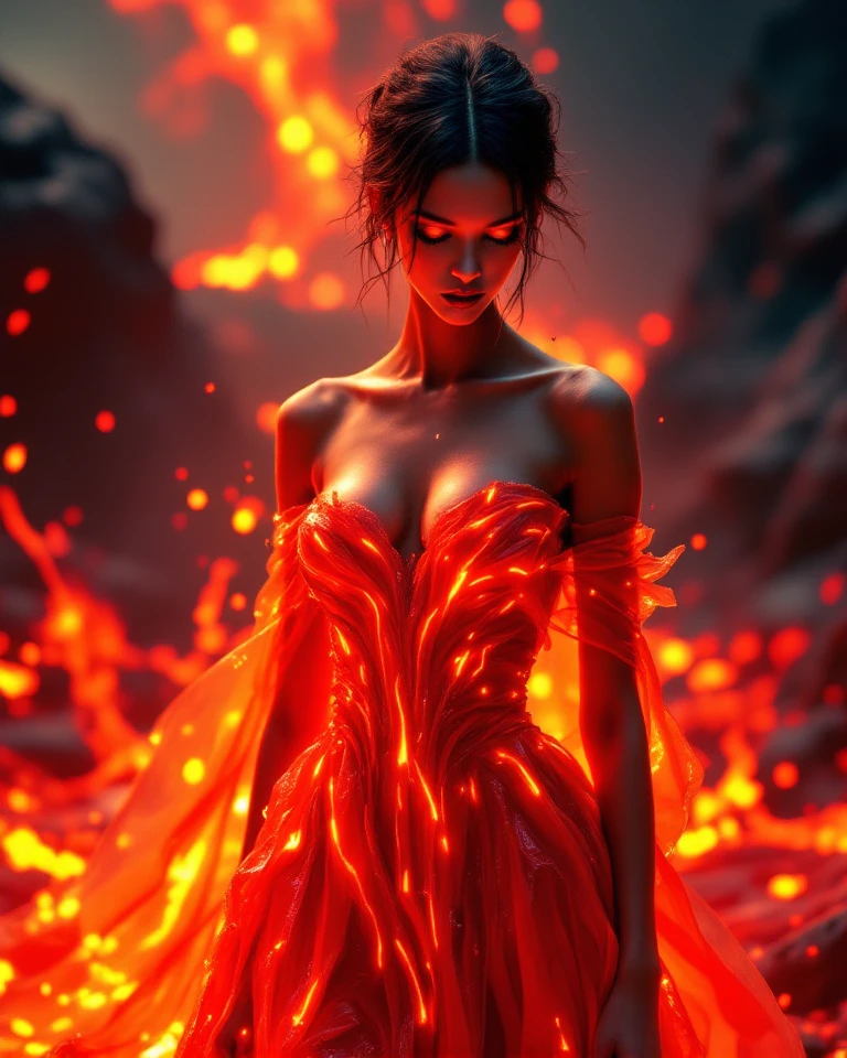 painting of vampire woman in red dress on beach, Julie Bell Бипл, Julie Bell, Alena Enami and Artgerm, Detailed 4k digital art, stunning artwork in 8k, Highly detailed 4K digital art, beautiful art uhd 4k, beautiful digital images, 4k fantasy art, 4k digital image, Epic fantasy in digital art style