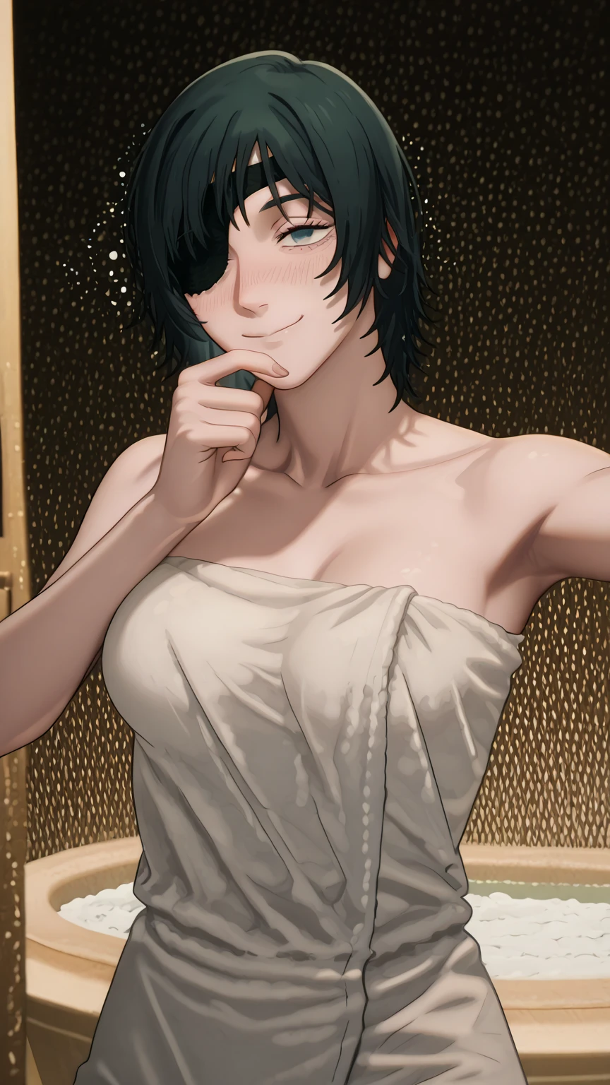 (masterpiece, highres, best quality:1.2), (retro artstyle, 1990s \(style\):1.2), intricate details, vibrant image, sharp focus, trending on pixiv
HayamiAyuko, solo, mature female, 40yo, milf, (dark skinned female:1.2), (dark skin:1.1), posing, pool,
black hair, short hair, (makeup:1.05), brown eyes, perfect eyes, perfect face, detailed hair, detailed face,
Naked , massive , purple make up above eyelash , pink lips