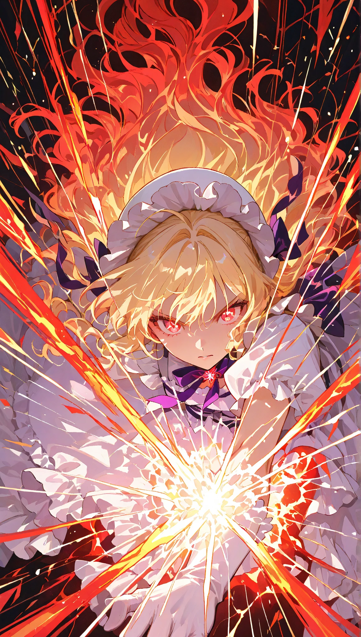 comic, mami tomoe, masterpiece, best quality, highres, big breast, pain, screaming, closed eyes, (torn clothes, white :1.2), tentacle leash, outdoor