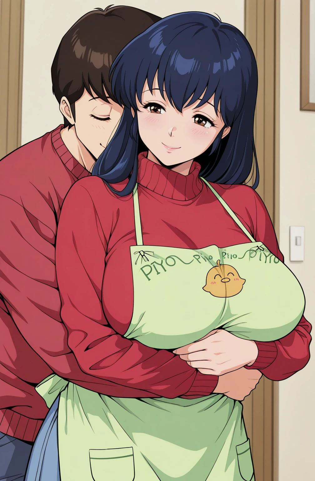 Ranma saotome, Cabello rojo corto, paja con senos, masturbation with breasts, pechos muy grandes, desnuda, semen en los pechos, paja rusa, (paizuri), cogida se senos, sexo en senos, masturbando un pene