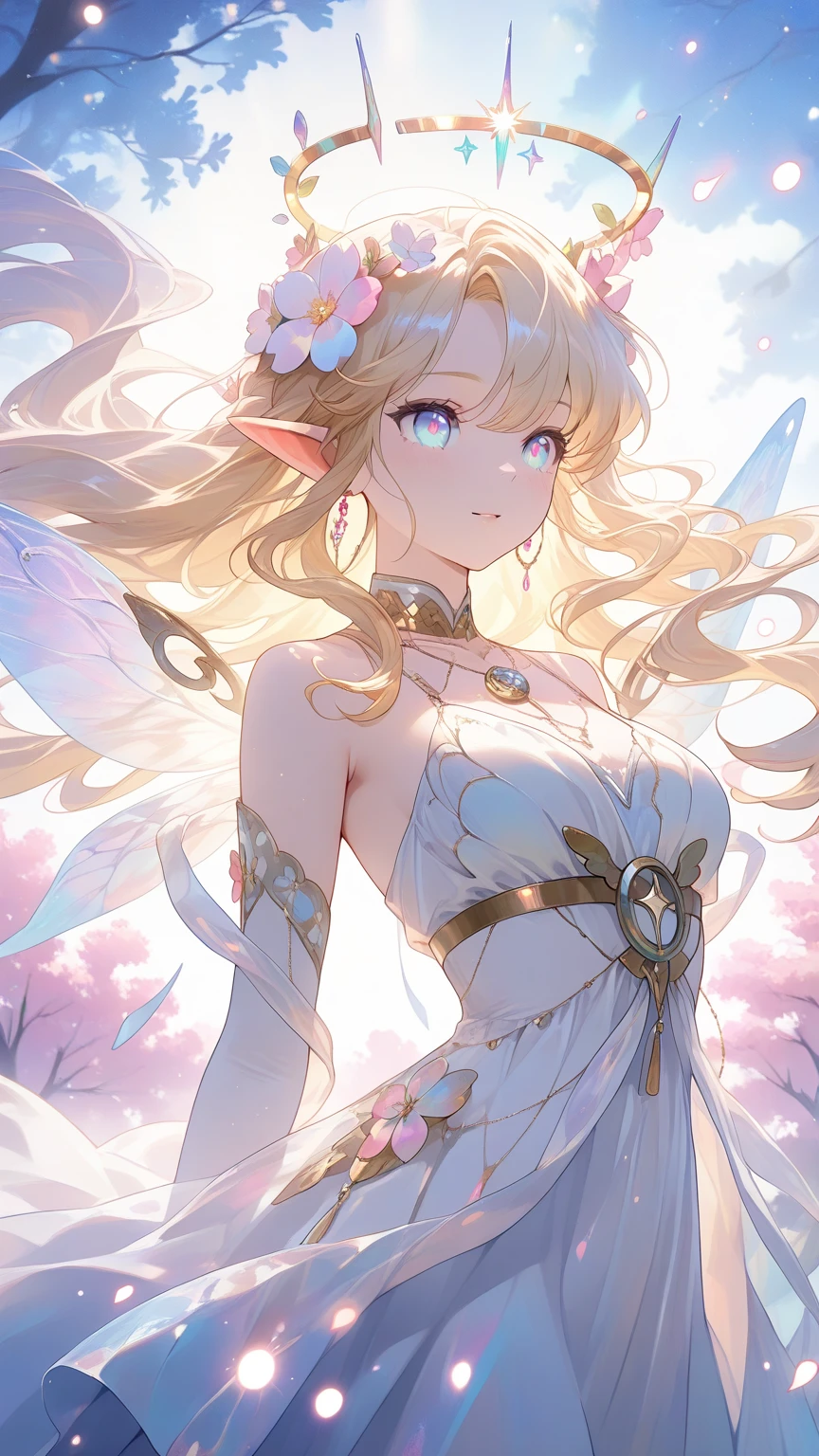(Exquisite, beautiful, Very detailed, masterpiece, High resolution,high quality,High resolution),(Well-formed face,Soft and thin lines: 1.2, beautiful, Delicate and vivid illustrations with a mature and clear feel) ,He floats in the air, controlling the flames and fire from the rings on his hands.,A delicate and beautiful adult fairy princess with transparent, black wings growing from her back.,Dark Night,inflammation,sparks,From a little distance,She&#39;s wearing a tiara, earrings, necklace and bracelets.,), ((Red, white and black ball gown dress with inflammation motif:1.1, Balloon sleeves, Jewels, ribbons, lace and frills, Fairy wings from the back:1.5)), (Long fingers,Pale pink blush, Plump pink lips,Beautiful and clear eyes,Large Bust, Fair skin, Black knee-highs,Good style),pastel colour, Fantasy,Whole body,flare up
