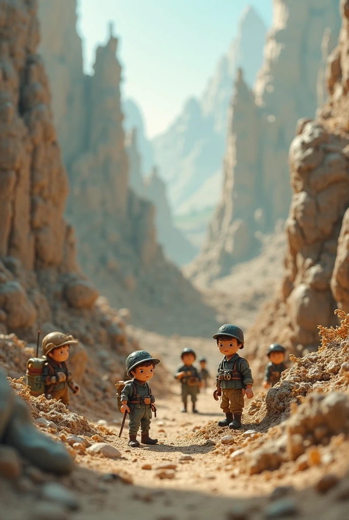 military，Super cute clay world, cute clay freeze frame animation, Tilt Shift，Excellent lighting，Volume music，Brush rendering，3d，Ultra Detail