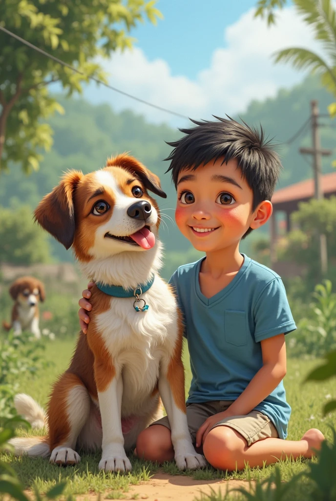 It's a matter of time, A little boy lived in the village. That little boy was very courageous and hardworking. He had a lot of friends., But her best friend was her dog Brownie. The friendship between Chhotu K and Brownie was very deep.