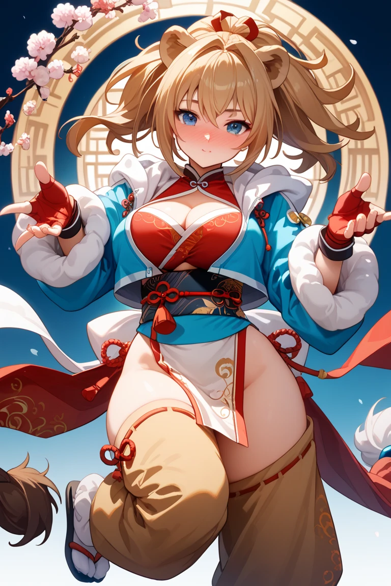 Anime illustration、highest quality、Fantasy、Luxury Casino、A plump bunny girl with brown skin、Giant roulette wheel、Bunny ears、Perfect proportions、Big Breasts、Thick legs、Beautiful, shining eyes、smile、Cowboy Shot、Dealing Cards