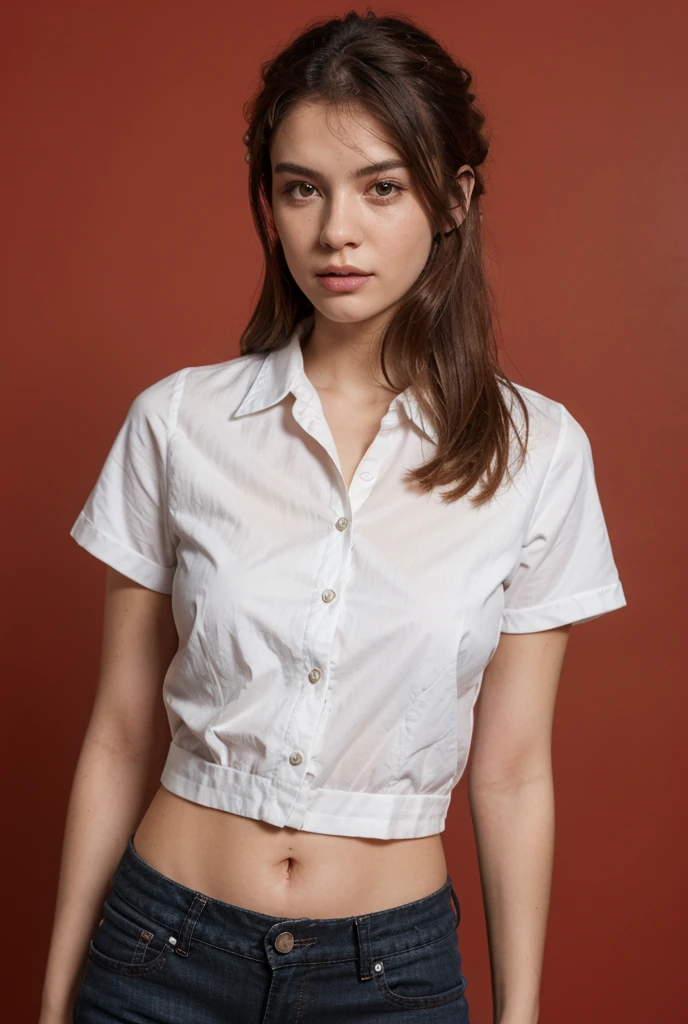 marioncotillard, a woman wearing polo shirt and chino pants, (dining room:0.6), (rim lighting:0.4) <lora:marioncotillard_2:1>