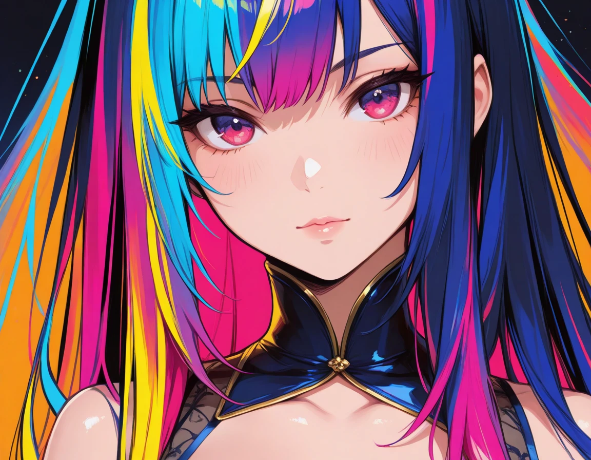 <lora:Hyung style:0.75> sexy woman, colorful, chromatic nightmare,
(masterpiece), best quality, highres, 4k, 8k, Detailed Illustration, intricate detail, cinematic lighting, amazing quality, amazing shading, soft lighting