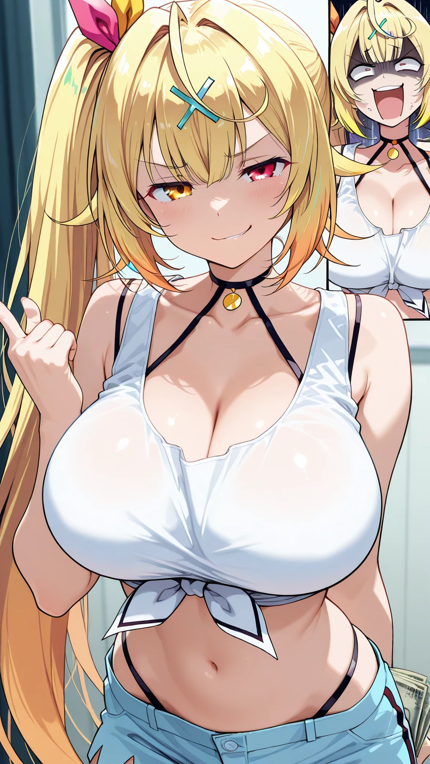 futanari, huge penis, dick cheese, kitagawa marin, My Wife, Mommy, girl loves me, my slave, Student Prostitution, Supported Dating, 1girl, baby face, cute face, tidy, gyaru, tiny girl, young girl, mesugaki, mesugaki smile, tongue out, Drooling, stringy drool, gigantic breasts, sagging breasts, big butt, thick thighs, Very long nipples, large areola, gyaru costumes, Vulgar bras, Vulgar underwear, vulgar gestures, Vulgar pose, Teasing, naughty looks, heart shaped pupils, tidy, Pierced ears, tongue piercing, tattoos, pubic tattoo, lewd prints, Focus on the girl, glossy skin, oily skin, Gravure, pinup, junior idols, Sound, Clothing, vigorous, sexual appeal, Heart mark, gonzo, pov, Erotic cosplay, live streaming in progress, before and after, Video Letter to Boyfriend, NTR, Clothing erotica, non-nude erotica, Heart shaped nipples, Bulging bellies, paunch, Masterpiece:2, Top Quality, high Quality, Very Detailed, ultra High Resolution, super High Resolution, Beautiful Detail, Dynamic angles, perfect lighting, 4k, 8k, Animation Style, cartoon style, game cg, akuochi, BBC,