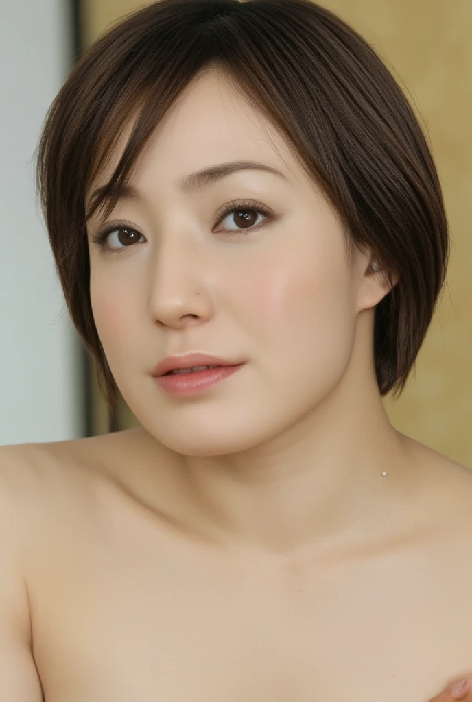 Long Shot, (topless:1.6),(Better lighting, Better Shadows, Very delicate and beautiful), floating, High saturation, Dynamic Angle, ((One girl)), nice, hair ornaments, bangs, (Skin wrinkles:1.2),