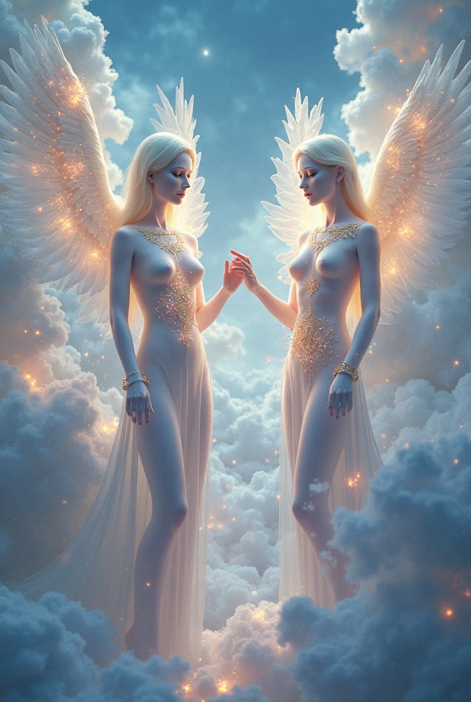 An art the theme of technology and writing "Information Technology Angels"