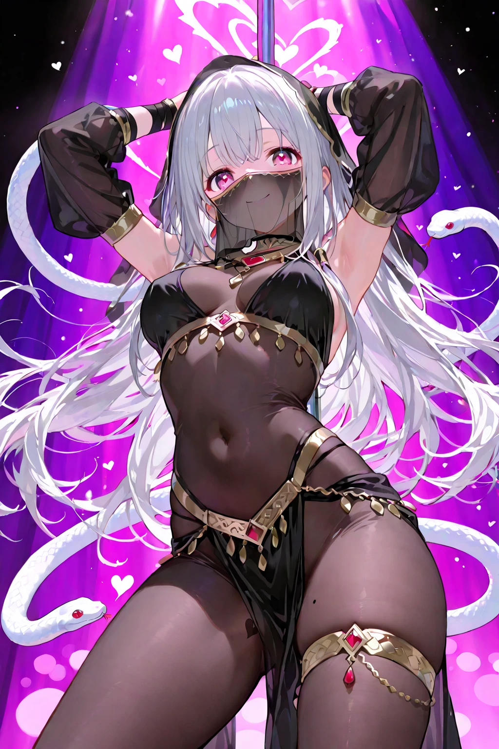 masterpiece, best quality, 
1girl, solo, portrait, <lora:[LoRa] Manticore (under a veil)-cosplay Arknights Clothing (With multires noise version):1>, outfit-manticore, veil, bodystocking,
