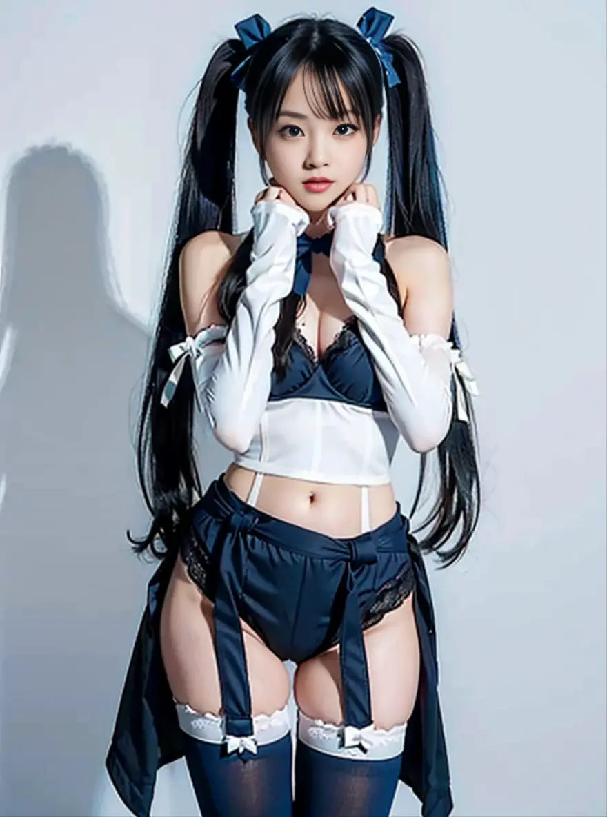 from below,full body,floating,fallen angel,1girl,very long black hair,evil smile,