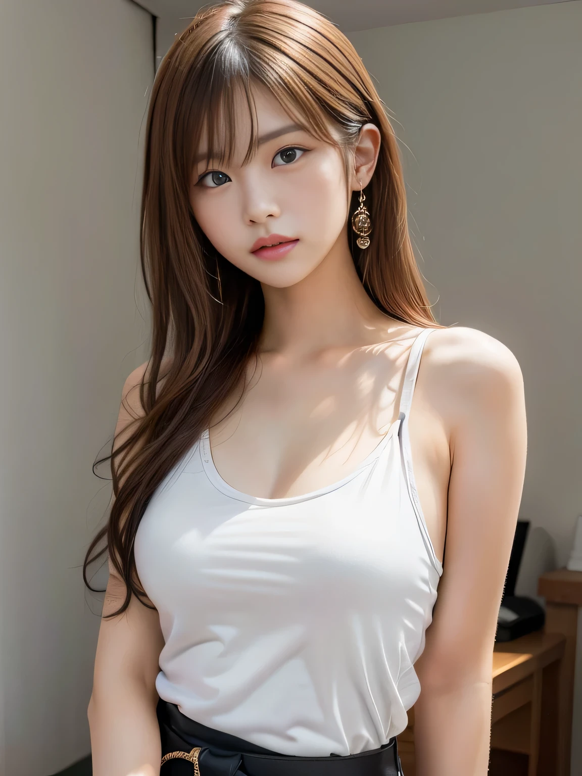 ginga alice,solo,1girl,standing,long hair,upper body,brond hair