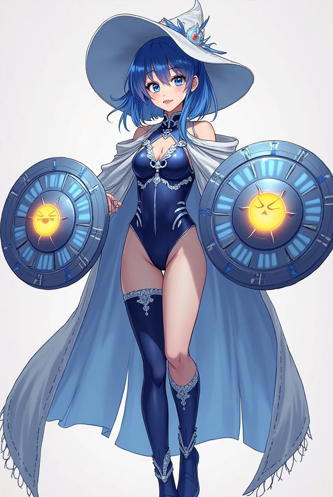 (((pixel-perfect, detail-perfect))), solo, 1girl, morgan le fay, smile, looking at viewer, black hair, braid, ponytail, hair bow, green eyes, supervillain, magician, black tuxedo, shirt, bow necktie, blue leotard, bare legs, boots, standing, solo focus, hands on hip, full body shot, mature lady, scotland backdrop, ultra highres, absurdres, beautiful face, detailed eyes, symmetric eyes, perfect body, good proportions, adetailer