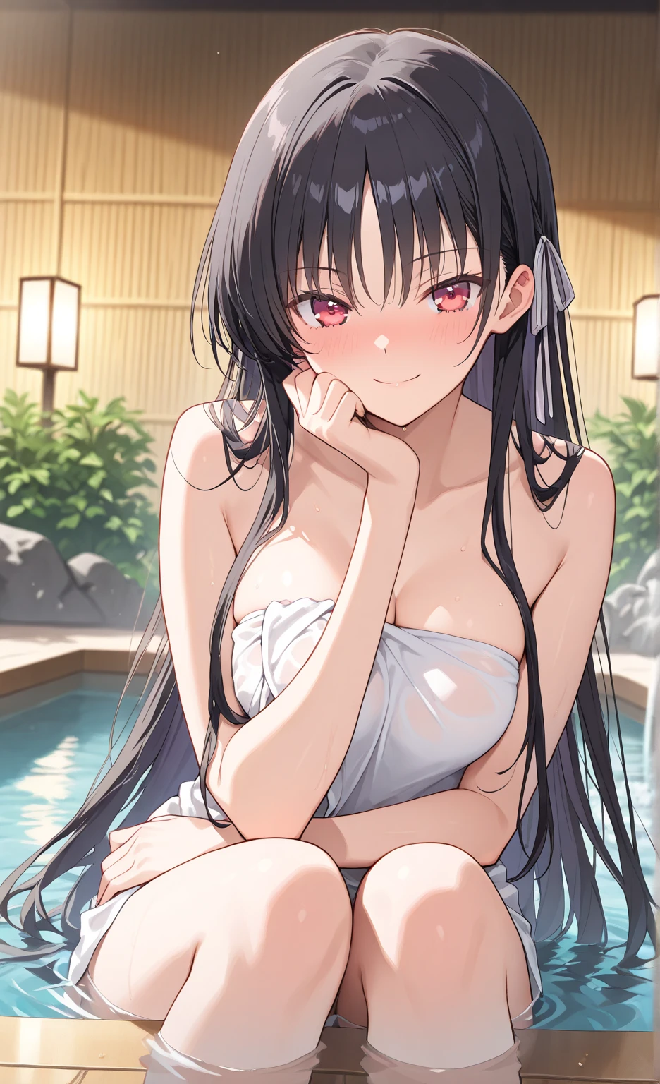 (masterpiece:1.2),best quality,extremely detailed,
BREAK
cute girl,solo,shiny skin,medium breasts,very long hair,
detailed eyes,perfect anatomy,
cute eyes,(red eyes:1.3),(black hair:1.4),
BREAK
nude,completely nude,
BREAK
water,onsen,bamboo,
BREAK
character focus,looking at viewer,
BREAK
<lyco:Detail Tweaker:0.5>