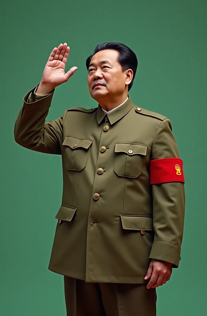 1boy, solo, 8k, ultra high res, ultra detailed, best quality, looking at viewer, perfect lighting, flat light, ultra high quality, ultra high res, masterpiece, photorealistic, detailed face, perfect anatomy, glasses, male focus, solo, long sleeves, grey jacket, one hand up, breast pocket, waving hand, <lora:JiangZMLora_v2:1>