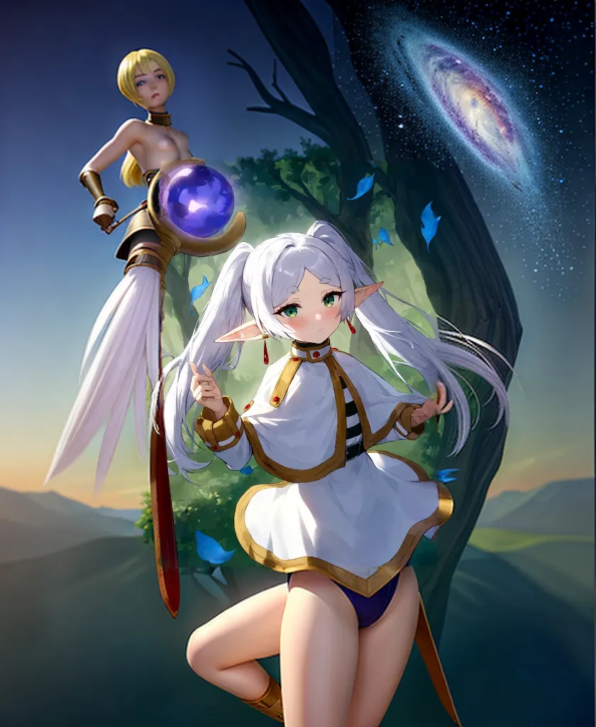 8k、master piece, Best Quality、One Cute Girl,pale blond hair, Blue eyes,Long twin tails up to the waist、Lens Flare,Dramatic、toppless、NSFW、teats 、pink areolas、barechested、All nude、wearing no clothes、A look of shame,extra detailed face、extremely detailed eye、flat breast、full bodyesbian