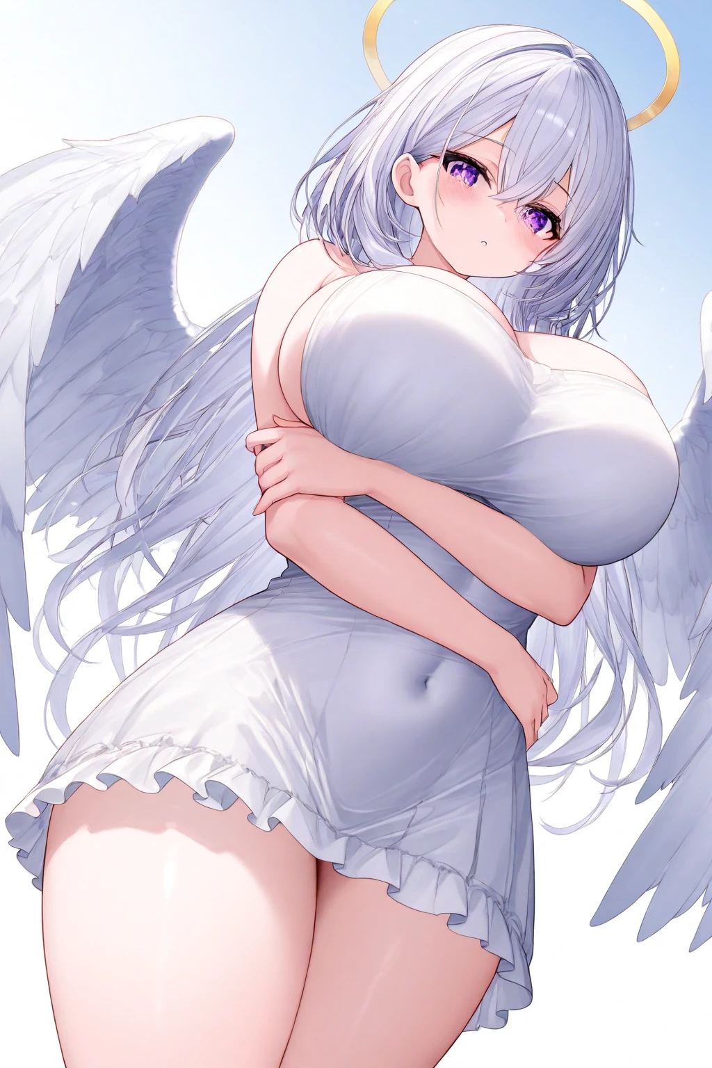 nsfw,Bare Breasts,Showing off her nipples,Open Mouth Smile