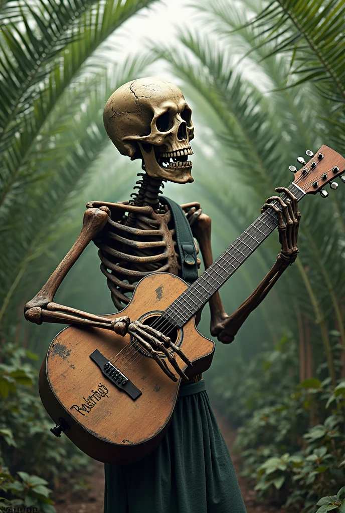 skeleton playing guitar (drawning)(good quality)