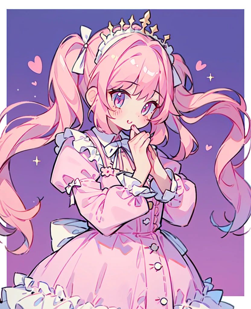  a pink girl bear with a white muzzle and a pink, heart-shaped nose, a rose on its forehead.ad. SPARKLE; GLITTER