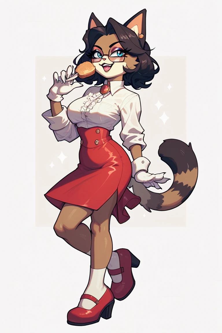 score_8_up. score_7_up, score_9, thick lines, BREAK 1girl, solo,
fembugsbunny, furry, grey fur, whiskers, bunny ears, large breasts, wide hips, narrow waist, orange turtleneck, red hair, bangs, velma dinkley outfit, thighhighs, red skirt, pleated skirt