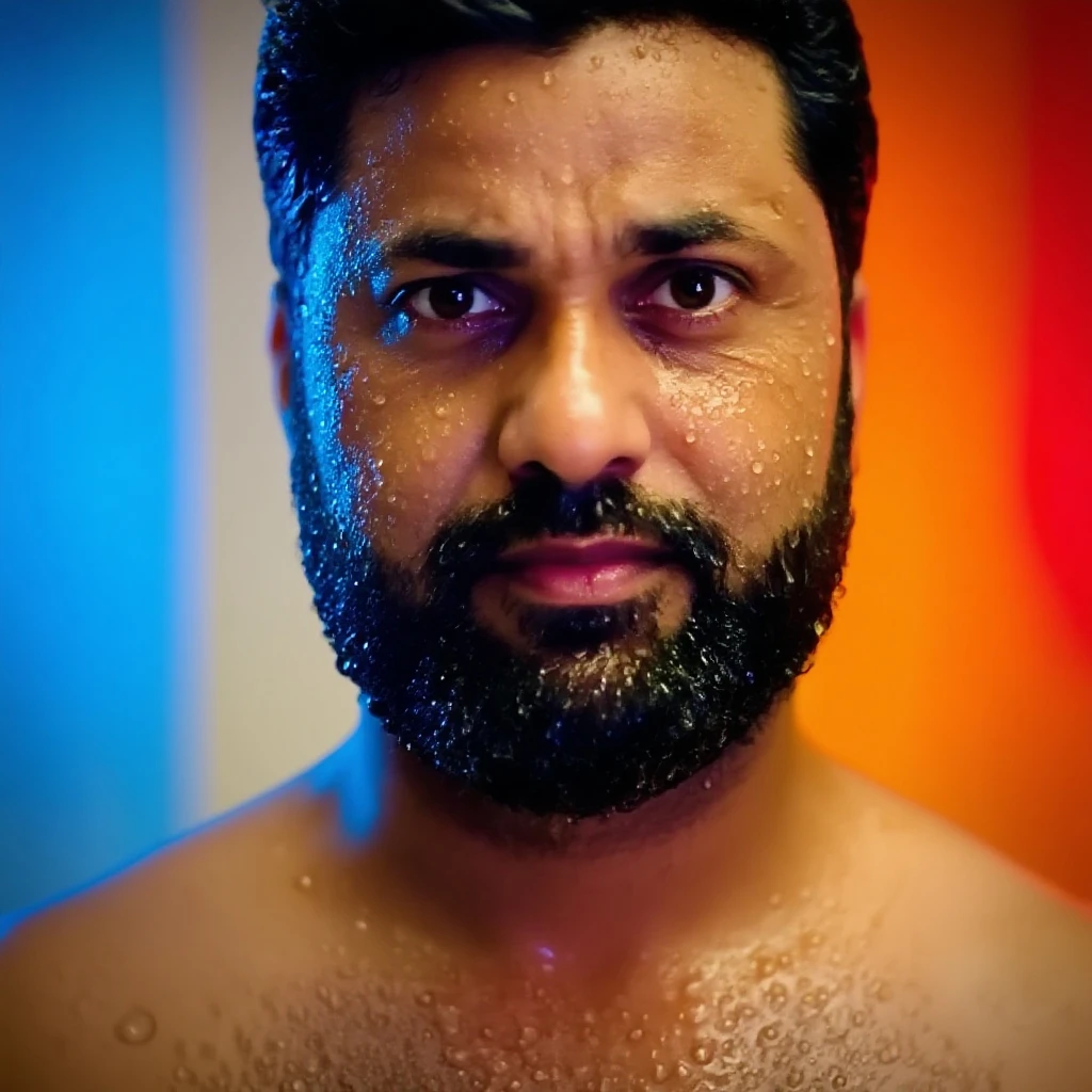 Sexy indian man, nsfw, homoerotic , penis,smiling ,cum, bukkake