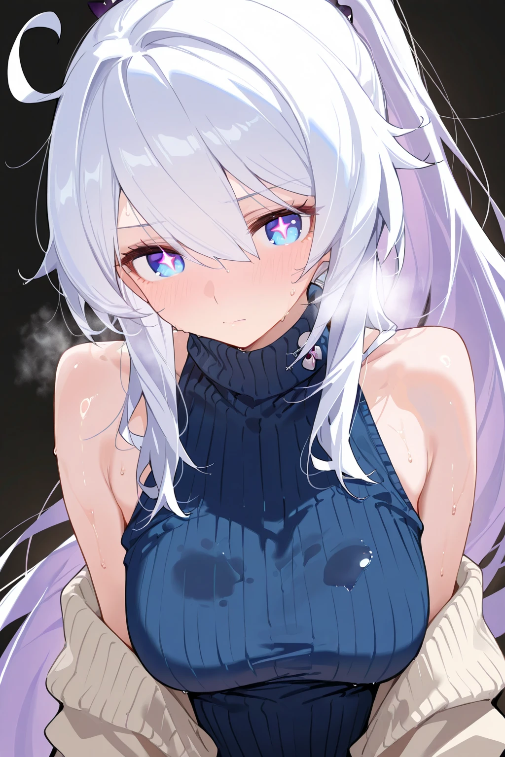 highest quality,wonderful,finely,extremely detailed CG Unity 8K wallpaper, (1 girl, blue eyes), (huge breasts:1.2), (black school swimsuit:1.3), (bare shoulders:1.1), (clavicle:1.1), (semen:1.2), (loli:1.2),(sperm:1.2), (zettai ryouiki:1.2),(constriction:1.2), (Are Standing:1.2),(Nipples),(Nipples visible),  ((cum,sperm,semen)),(((cum on face))),((ejaculation semen)),((ejaculation cum)),(((bukkake))),purple hair,arms up,armpit,locker room,(((cum on body))),(((sukumizu)))