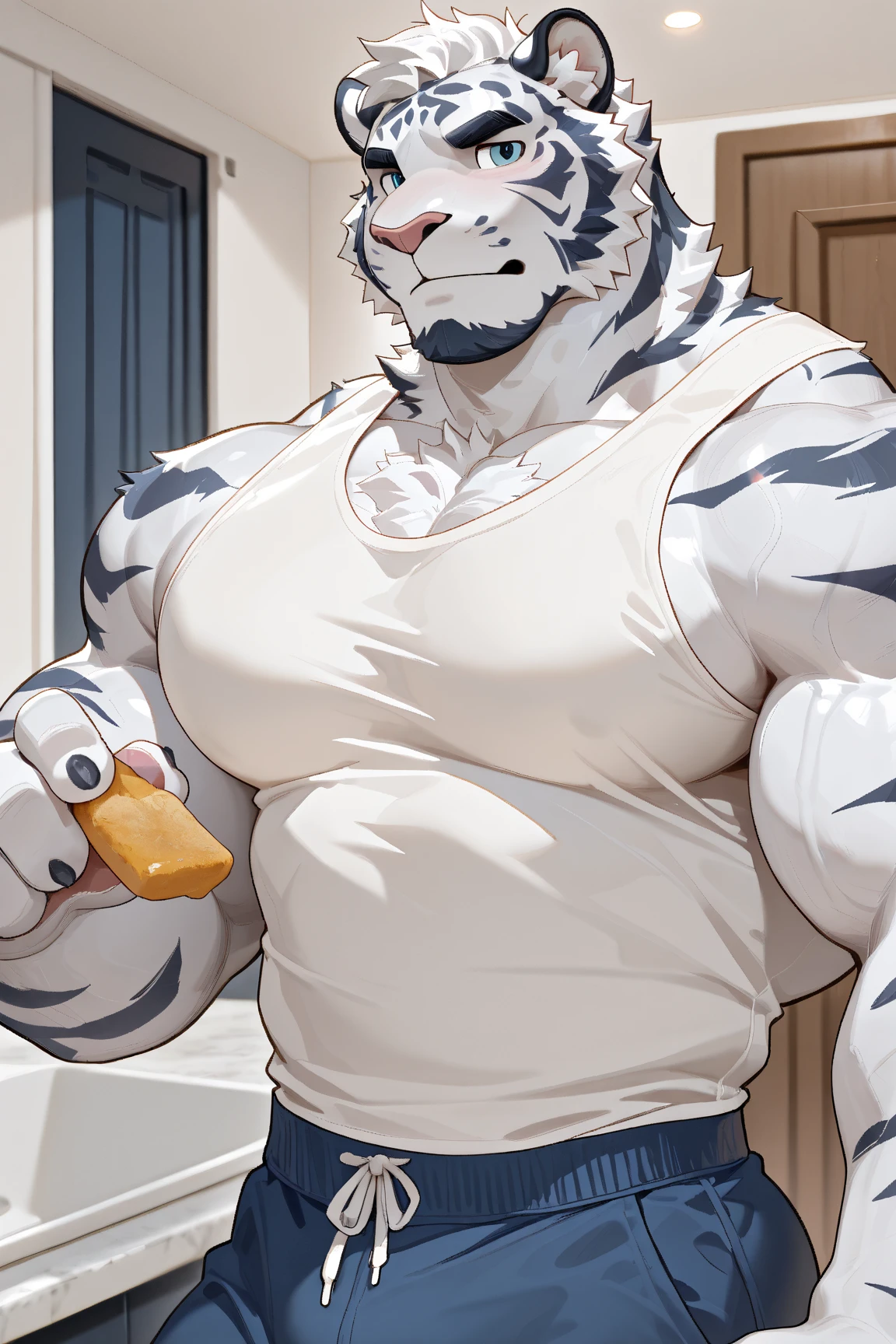 axel cosmas , solo, towel around weist, plump, huge, Bathroom background, nipples, big fat belly, big ass, eyes shut, standing, 5 fingers, musclegut body, lineart, normal eyes, wet body, macro body, massive body, huge pecs