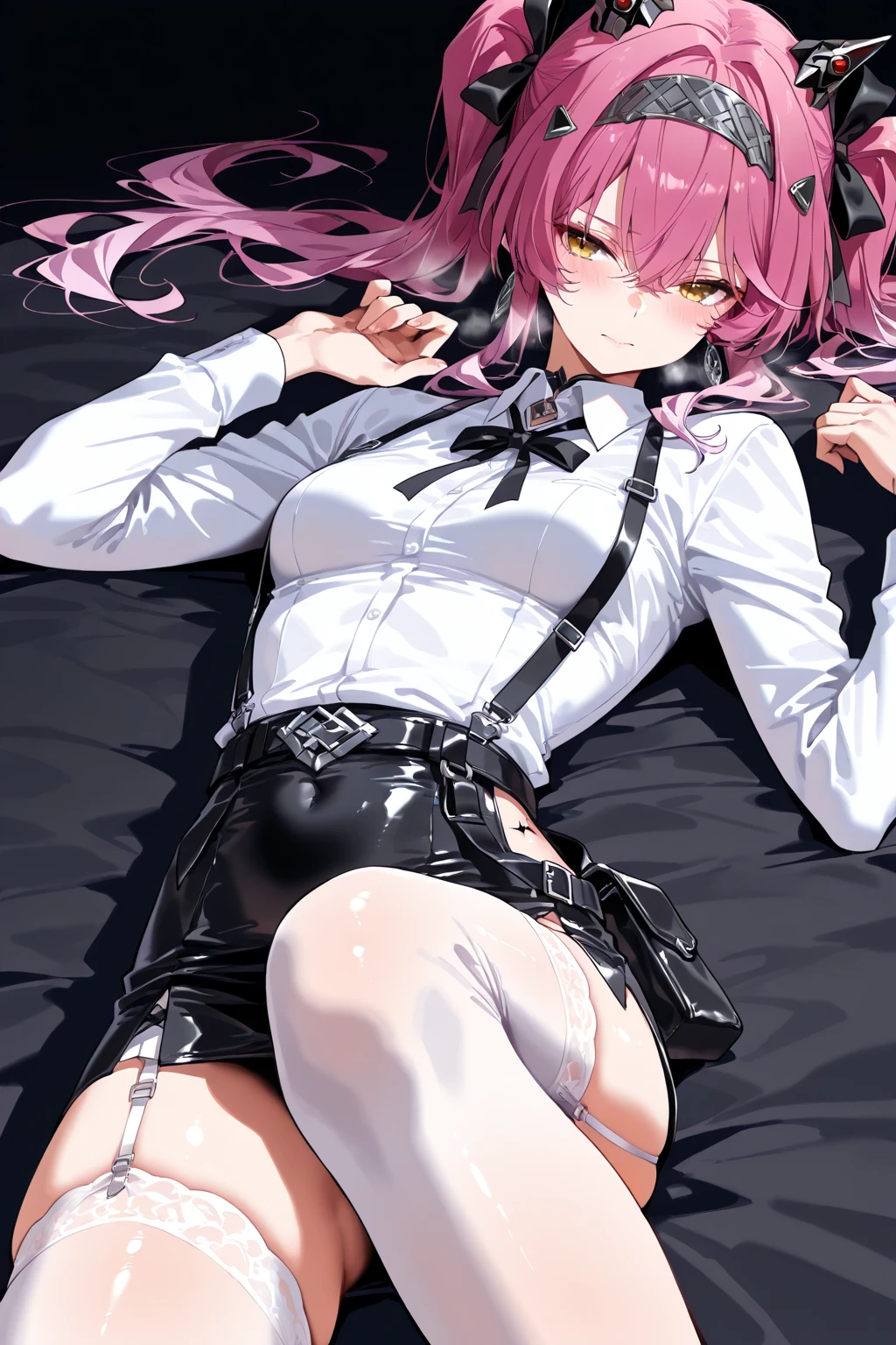 Oversized gift box，Ribbons，Bedrooms，Loli Girl，Pink hair bow，blacksilk，Leg control，Dull hair