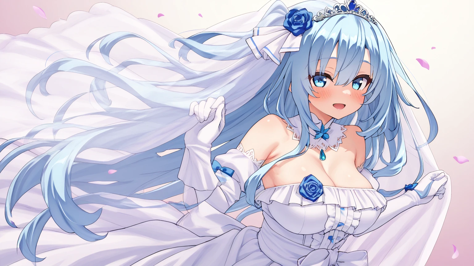 <lora:neptune_XL_pony_v1:1>1girl, neptune \(azur lane\),wedding dress,, score_9, score_8_up, score_7_up, BREAK source_anime, rating_explicit, best quality, masterpiece, uncensored,<lora:sdxl2-flat2-512b:-0.5> michiking, misakura nankotsu, tomose shunsaku, atdan, onigirikun,shiokonbu,halcon, hellandheaven