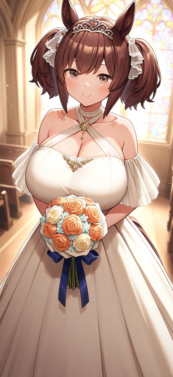 ((Anime Art Style)),(masutepiece),(Best Quality), (Super Detail),((Very delicate and beautiful)),((Full body portrait)),((Stand in the garden)),((Solo)),(((One princess in Gorgeous embroidery and jeweled very gorgeous princess Rococo ballgown with voluminous full length hoop skirt))),(enormous Crinoline Hoop Skirt),Long Train,Gorgeous embroidery and jewelry,(((very gigantic boobs,Skindentation))),((large amount of straight hair,extremely voluminous Hair,Very Long Straight Hair)),(finely detailed face and eyes),((Seductive smile,embarrassed)),(extremely gorgeousfull hair ornament,very gorgeous tiara adorned with bling-bling jewels),Glitter Gorgeous Gemstone Jewelry,Gorgeous Long Veil,(opera gloves),(Beautiful background),(Full body),((Gorgeous embroidery and jeweled gorgeous princess Rococo ballgown with voluminous full length hoop skirt)),