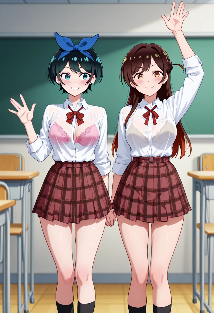 Ultra realistic 5 years old, 2 girls, defined, detailed, HD, tez morena, piel tostada, ojos definidos, ojos cafe intenso, long eyelashes, small mouth, sonrisa, :D, pelo liso, pelo oscuro, cuerpo reducido, bosom barely contained, pechos medianos, sexy, posando foto, estudio, mini skirt rosa, sin sosten, excitada, pezones erectos, libros, sentada, leyendo, petites, nice view, pink, sexy mother teaching