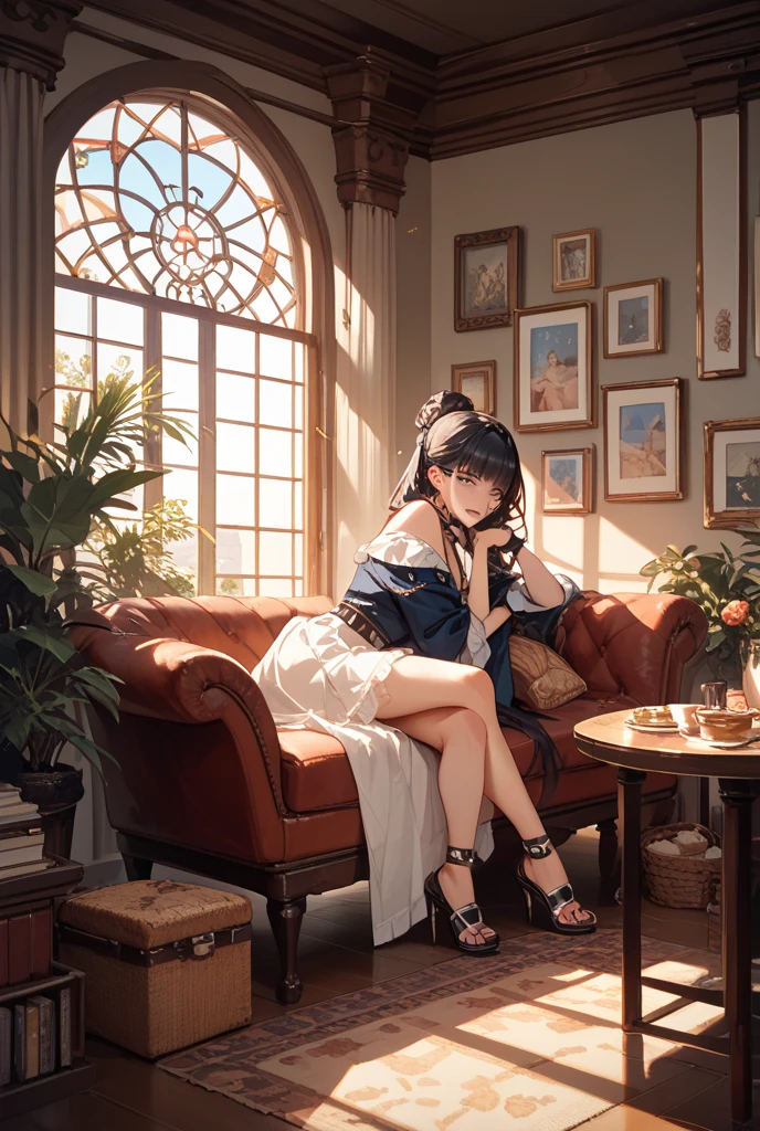 Photorealistic、Highest quality、Highest Resolution、Highest quality、８Ｋ、Beautiful images、One beautiful woman、Beautiful woman、Delicate face、Inside the room、Play games、face the tv、Holding a game controller、
