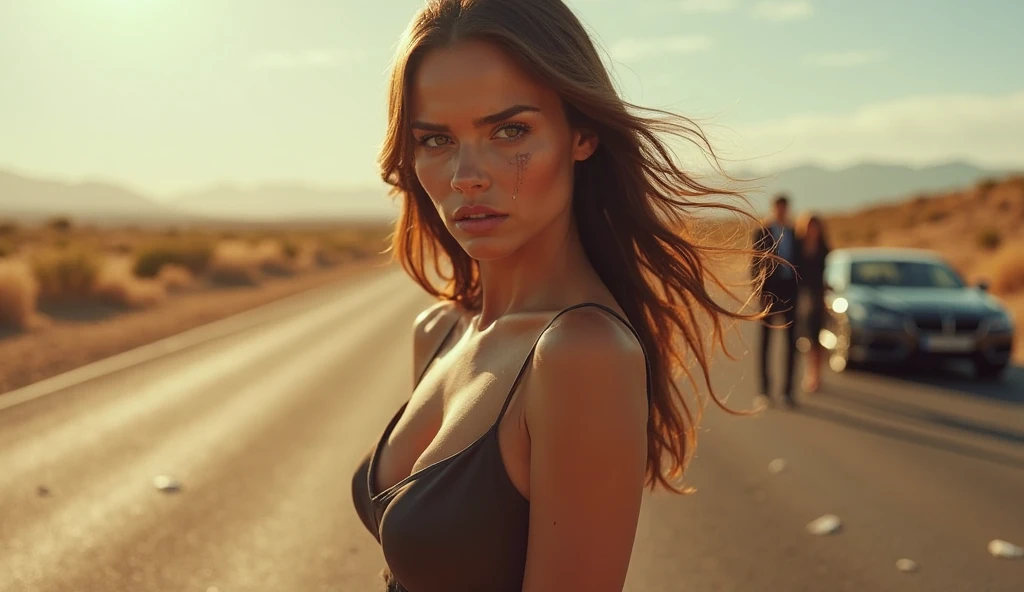 now make her run over by her own father Leozin with a truck and Annita completely naked in the background with a skirt showing her beautiful ass and with her 2 sister naked showing her pussy