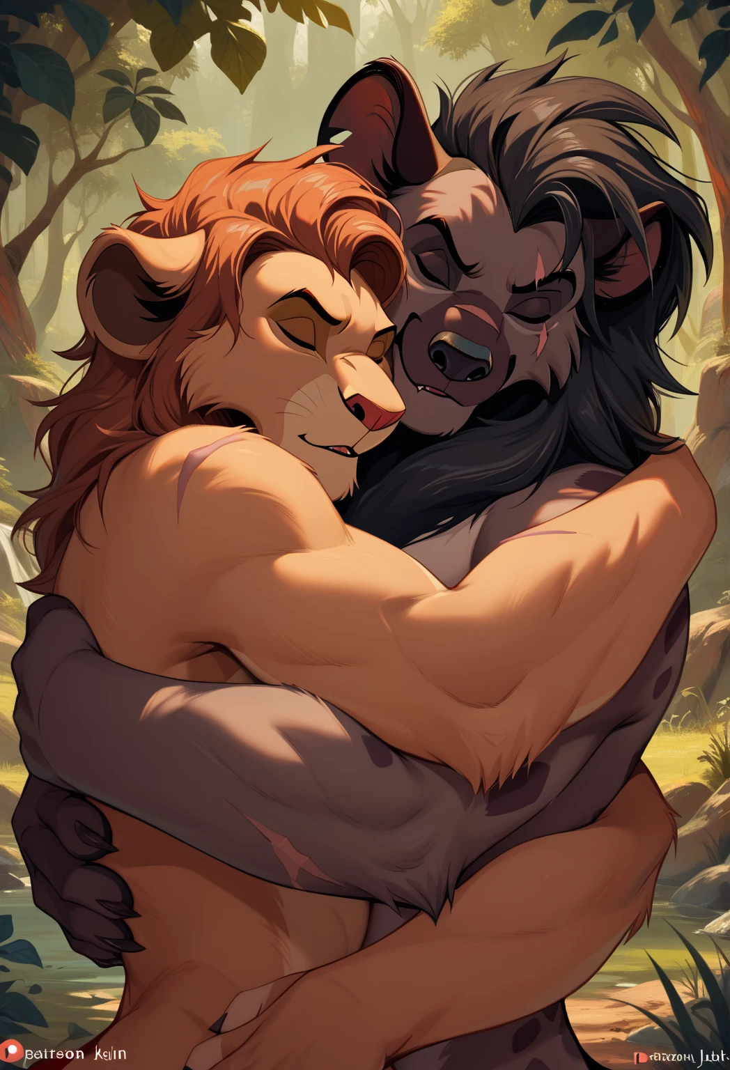 Bear in anime style,bear warrior, gay kissing,
bear hybrid, anime style, detailed, cinematic lighting, warm color tones, intricate details, highly detailed, masterpiece, best quality, 8k, hyper detailed, sharp focus, vivid colors, natural lighting, atmospheric, dramatic, fantasy, surreal, ethereal, mystical, whimsical, magical realism