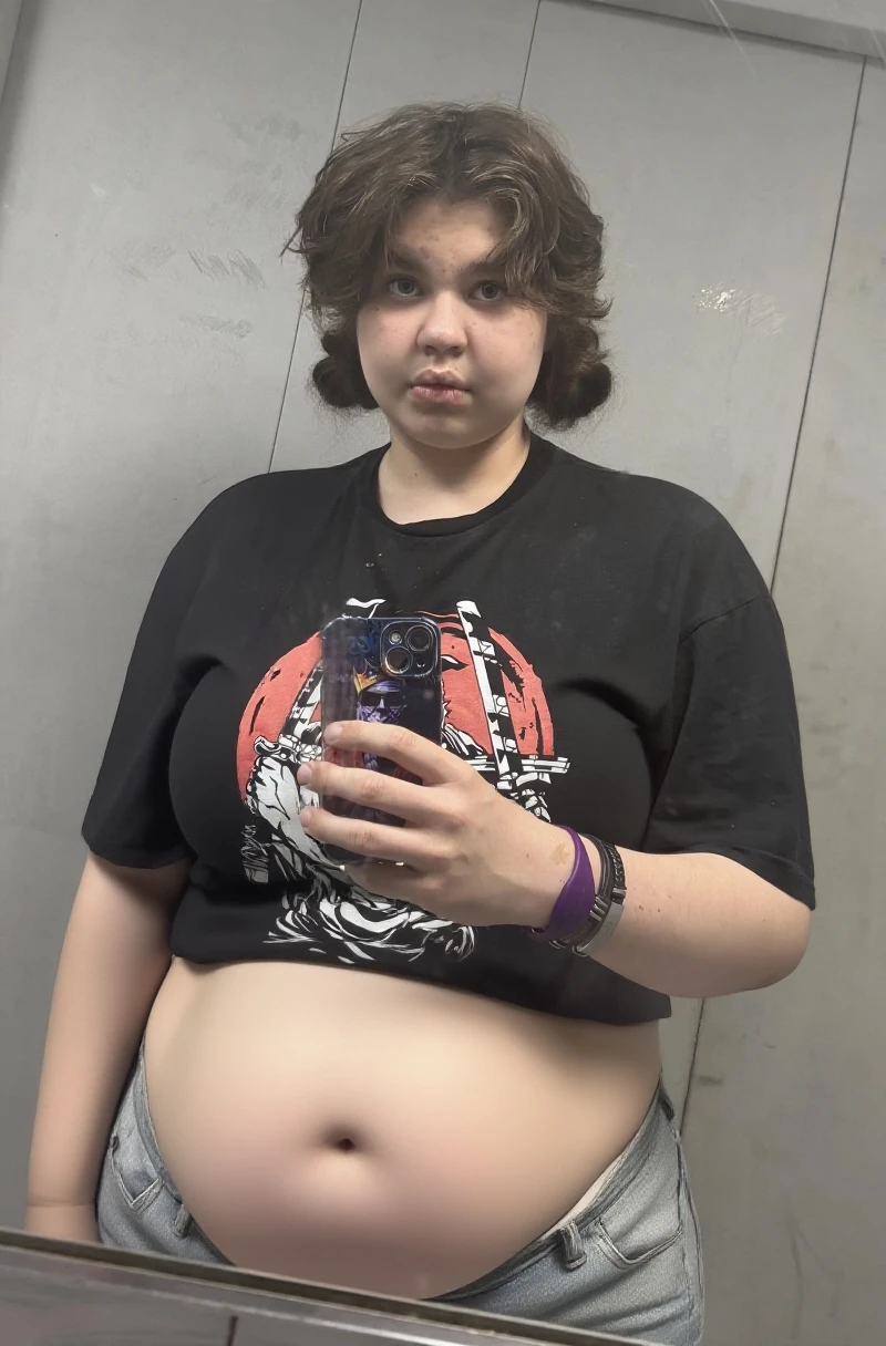 Big belly, belly button, obese, morbidly obese