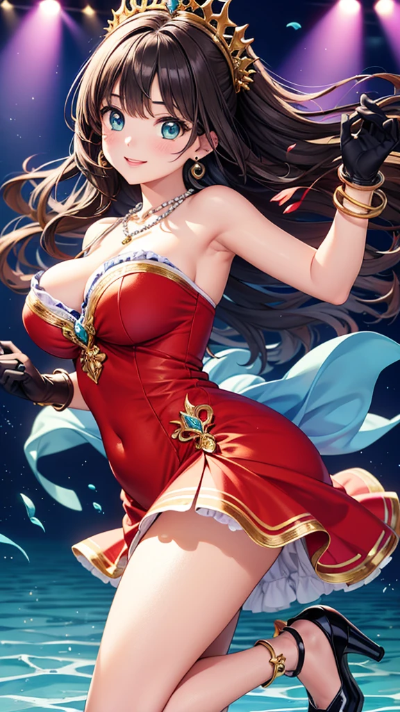 (bunny_suit:1.2),(1girl:1.2),best quality,Amazing,masterpiece,delicate,ultra high res,ultra detailed,8K,8k resolution,good balance,Camcorder Effect,symmetrical face,(extremely detailed CG unity 8k wallpaper),(rim lighting),cowboy shot,colorful,traditional media,mousepad (medium),zoom layer,tachi-e,1girl,demon girl,milf,huge breasts,pointy ears,choker,seductive smile,red eyes,long hair,red hair,floating hair,demon horns,thighs,short shorts,black garter straps,fishnets,heartbeat,wide hip,red lips