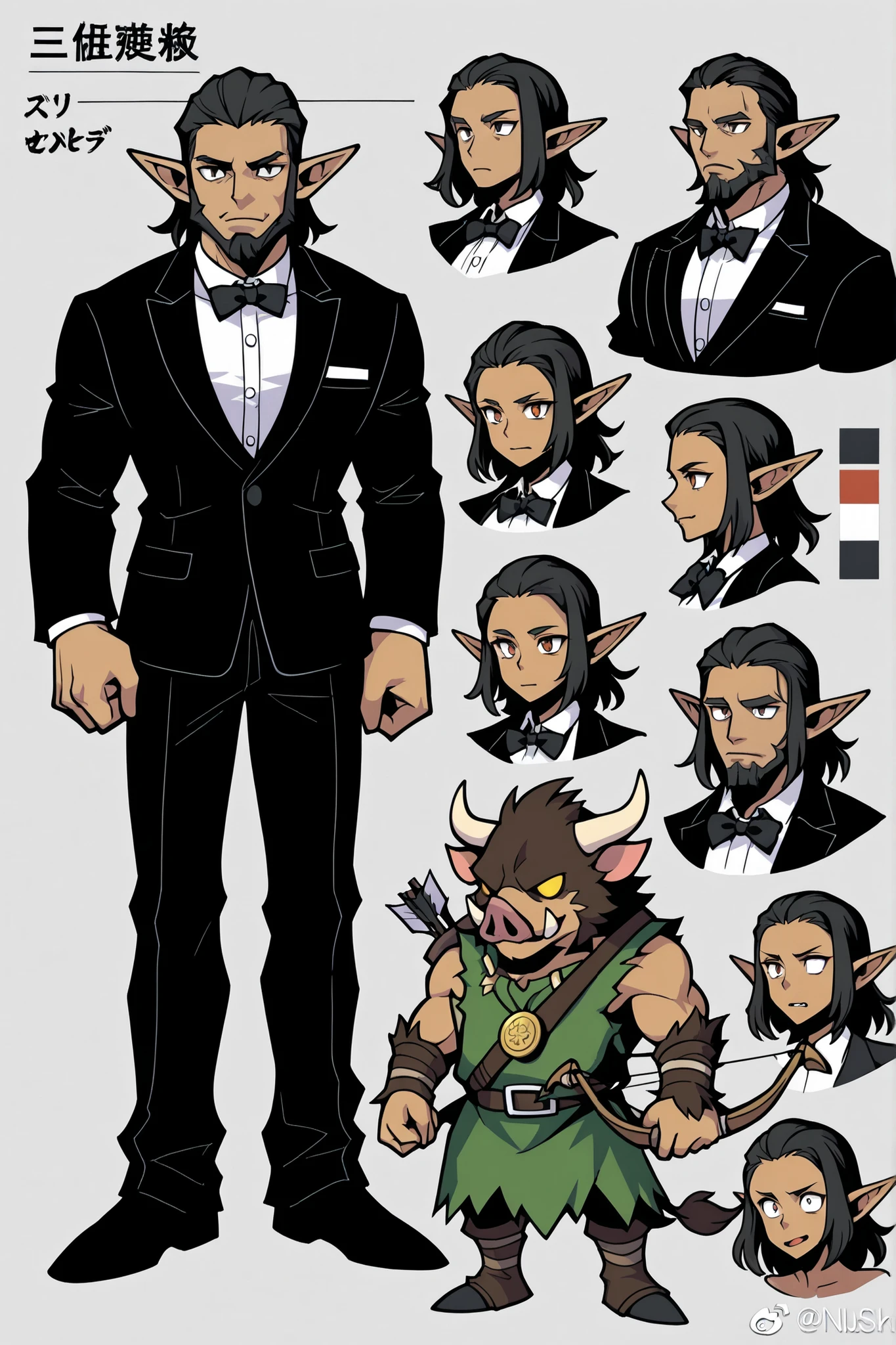 Experienced character reference sheet adoptable for office dark elves bestiary, masterpiece , modern day alternate universe, no background, full body, multiple views , best quality , masterpiece , character sheet , dungeon & dragons , visual novel , featured on Pinterest , dynamic. Office dark elves bestiary, the many various dark elf characters of an office building from the Netherworld. Fantasy world elves in business suits, hang around the water cooler, change printer ink, run daily office computer tasks in their Medieval themed cubicles! Office work, computers, reports, meetings. Quality, high quality, ultra high resolution, Exquisite Faces, manly men, hairy muscles, archery, forest themed cubicles, crossbow, arrows, bows, hunting wild boar, office hunters, null-ghost,Takemoto Arashi. Score_9_up ,Score_8_up ,Score_7_up ,Score_6_up, best quality, masterpiece, perfect hands, elves, 5 fingers, many corrupted wicked evil body types, office supplies, no markings, no watermark, masterpiece, best quality, high details, perfect eyes, award winning, highres, HD, 16k. Some magic, enchanted special effects, highly detailed face, no defects, no watermarks, perfect eyes.