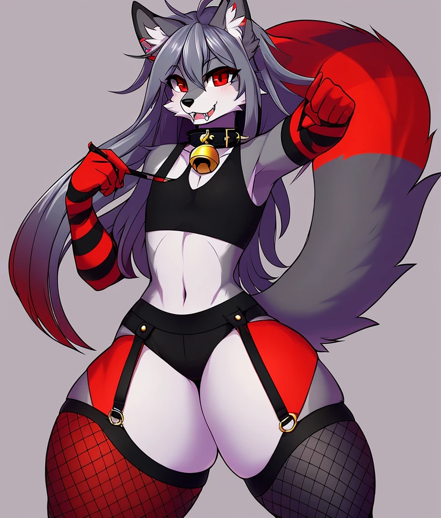 cat-boy, toned, sharp big wolf ears, wolf tail, big black messy hair, extremely vibrant red eyes, HD, masterpiece, vibrant, black converse shoes, slim dark black hoodie, full body view, neutral face, black thigh socks, combat boots.