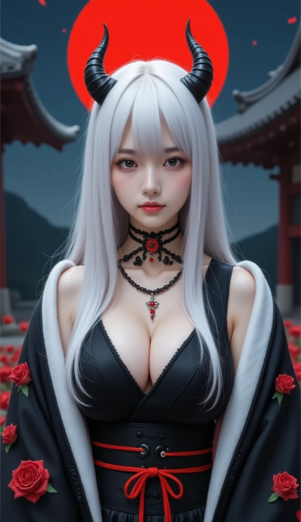 Chinese girl, big breasts, jewelery, Some women&#39;s jewelry, white hair、long hair、tattoo, beautiful goddess, the most nsfw ters here
