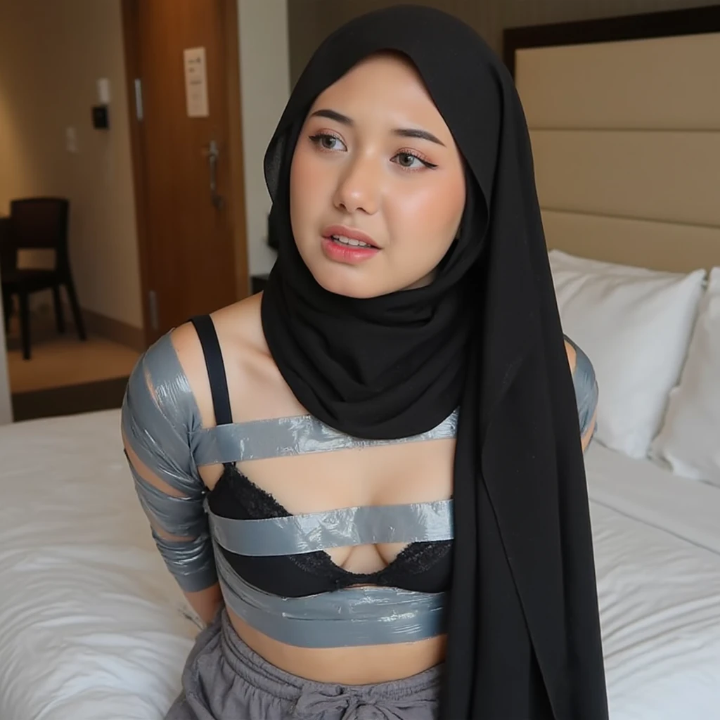 (((HIJAB MALAY GIRL))), top-quality、masterpiece、Surreal、((childs room))、((Stuffed animals are on display.))、transparent Gymnastic suit、japanes、Pupils、tiny girl、The appearance of the child、Height 140cm、hchool girl、small body of a child、streaks、Thin leg、report、Sunlight、Human Realistic Skin、Glossy skin、a picture、full bodyesbia. (((Transparent))), (((WHITE LACE))), (((SKINNY BOOBS))), (((HEAVY BOOTY))), (((HUGE BOOTY))), (((BIG BOOTY))).