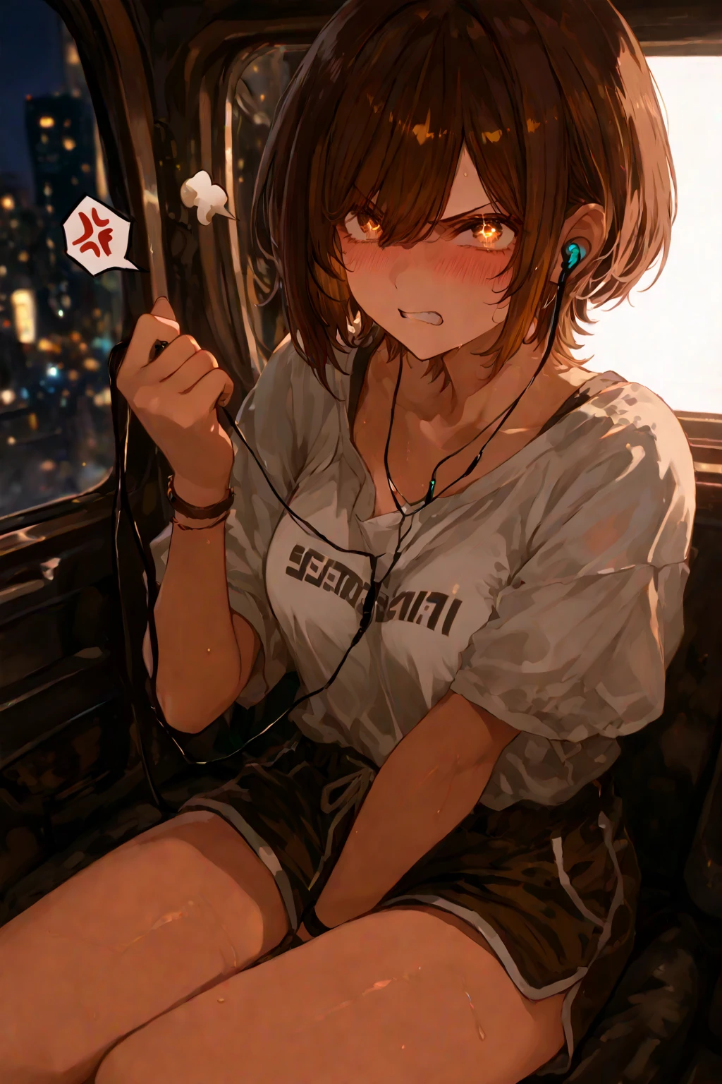 Please make it similar to the image. Please change the character to a girl in a school uniform.