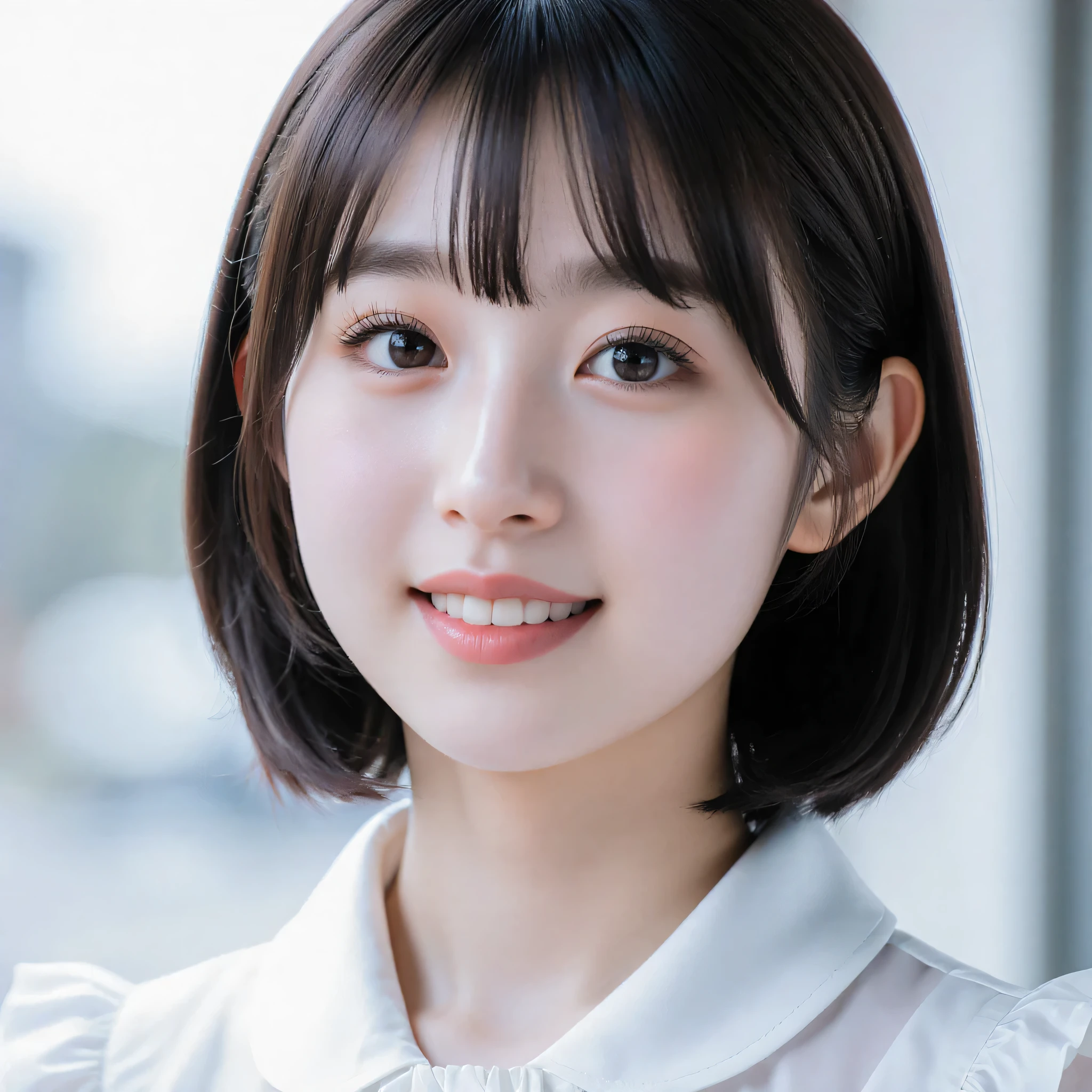 (very detailed}, 、{Highest Quality}, {Super Quality}, {highest resolution}, {{{Sharp Focus:pupil:}}, {{16k}}, {{Realistic and Stunning Portrait of a Japanese High School Student: 2.0}}}, ((bust up:2.0))), {{happy smile: 2.0}}, {detailed facial depiction}}, {{detailed eye description、(Big eyes with double eyelids,,((long lashes)),(( teardrop bags))}}, {Thick Lips:Lipstick}, {dark haired}、{clear,黒いpupil}}}, {Naked High School Girl、Frilled Miniskirt Dress:18 years old:pale skin:small breasts:Nipples}}, {{boobs}}, {{}}, {{))), {Extremely Fantastic Depth of Field Pictures}}, {{{bungsをトリミングしたボブヘア:Home Cut:bungs}}}, {{Watch Viewers}},
