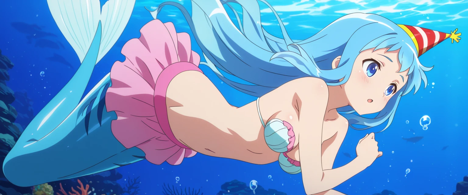 Use your imagination with this visually illustrated prompt, blonde、In the open-air bath、Half-body bath、bath towel、girl、