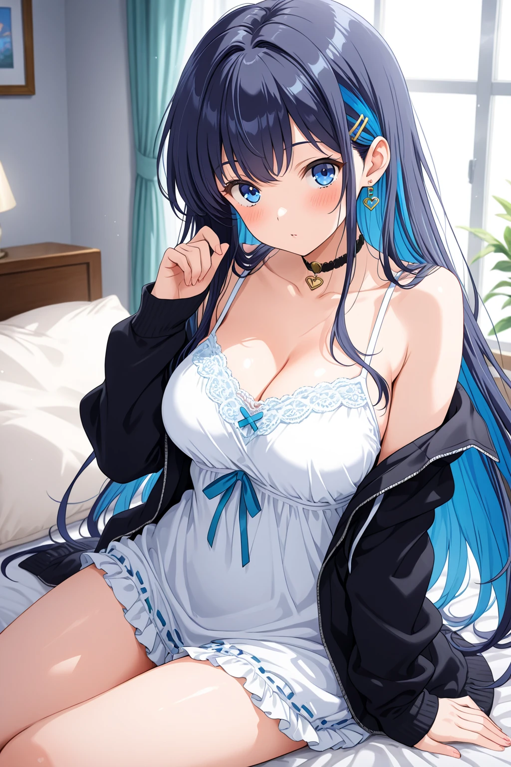 anime girl sitting on a couch with headphones on, seductive anime girl, beautiful anime girl, beautiful anime girl squatting, cute anime girl, pretty anime girl, anime style 4 k, 4k anime wallpaper, attractive anime girl, best anime 4k konachan wallpaper, anime art wallpaper 8 k, anime art wallpaper 4 k, anime art wallpaper 4k, nightcore