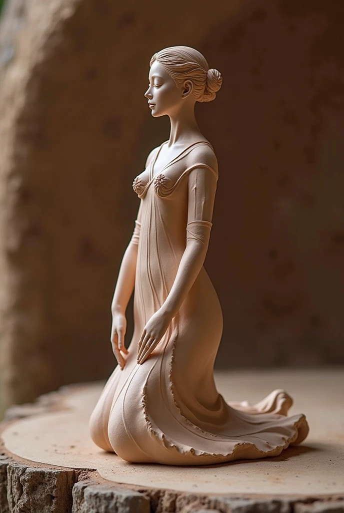 Marble statue of Greek nymph, realistic stone texture, high detail, ultra-realistic