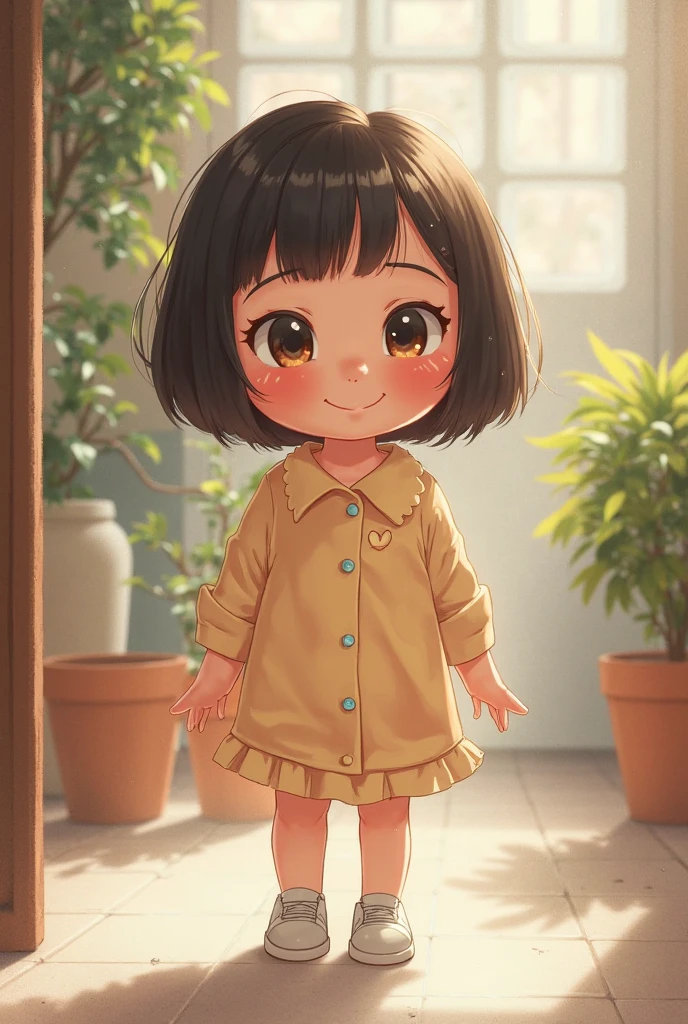 Best quality at best,1girll, a baby face, ssmile, adolable, c4d,Kindergarten uniform,pantiess,Camel toes