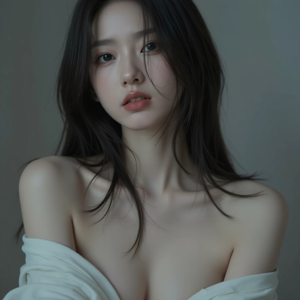 (extra detailed body、extra detailed face、best qualtiy:1.2)、femele、looking at the viewers、(all-fours、See-through almost naked、A sexy)、(White wall on background、Light blue bed:1.4)