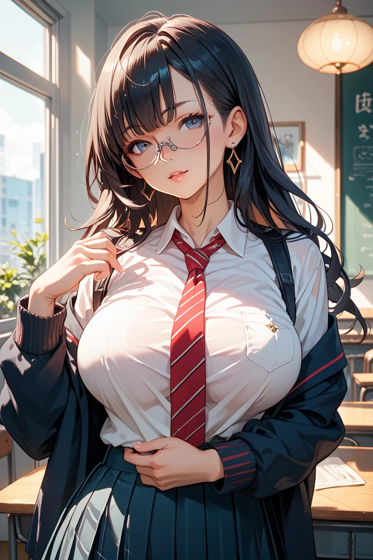 (masterpiece:1.3), high resolution, ultra detailed, best quality, 8k, extremely detailed CG unity 8k wallpaper, realistic, photo-realistic, RAW photo, beautiful detailed face, beautiful detailed eyes, realistic glistening skin, detailed cloth texture, detailed hair texture, Perfect body, accurate, Anatomically correct, Highly detailed face and skin texture, natural neck length, movie lighting, (beautiful hand), beautiful artwork, fine detail, detailed digital art,
BREAK,
30 years old, beautiful mature woman, 1woman, (huge breasts), narrow waist, athletic body, brown hair, Brown eyes, symmetric eyes, Double eyelids, long eyes, slanted eyes, long eyelashes, Thin eyebrows, thick lips, (Glossy lips), beautiful face, fair skin, smile drank, blush,
BREAK,
female teacher, white long sleeve blouse, black mini Skirt, black tights, button gap, wear rimless glasses, outdoor, Park, cherry blossoms in full bloom, wariza on the camp sheet, hold a beer,