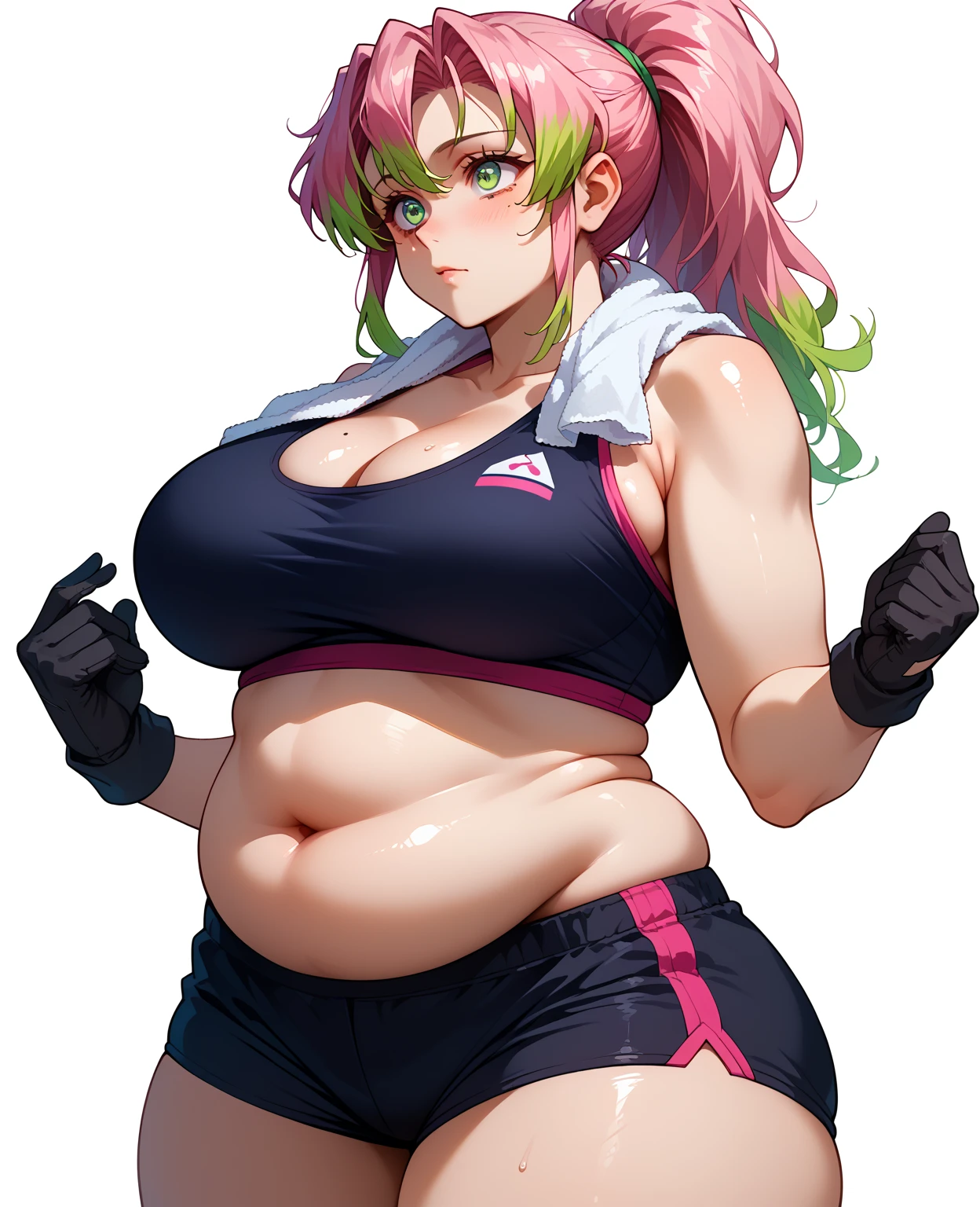 8K ultra HD quality, perfect resolution, Digital Art, DeviantArt, 2010, 1girl, Kim Pine, red hair, medium breasts, muscular arms, chubby, belly fat, wide hips, fully clothed, safe, appropriate, perfectly drawn, no mistakes
